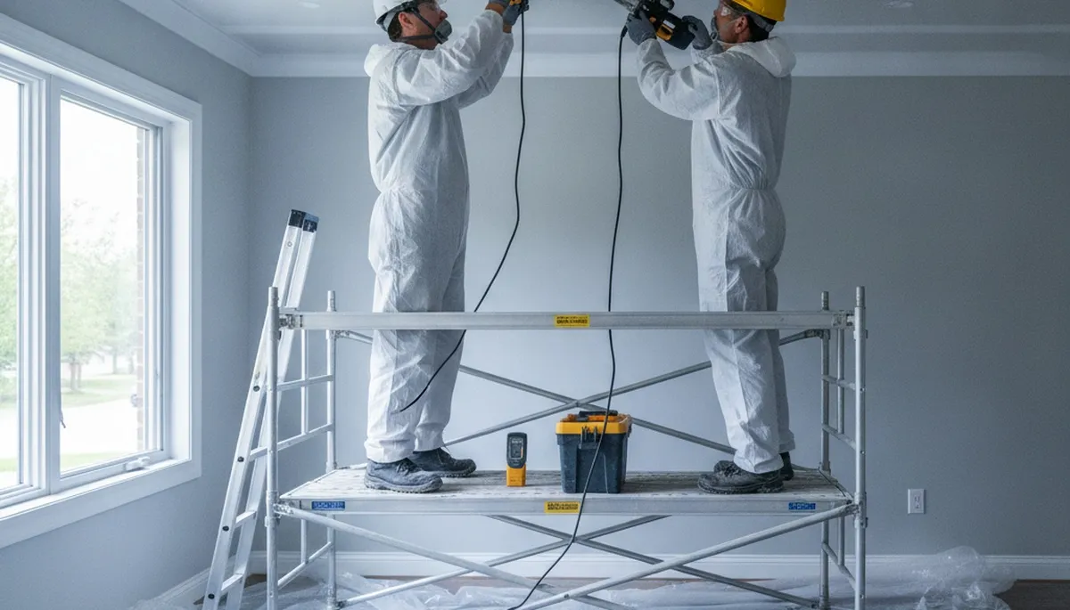 Ceiling water damage repair in Irvine, CA for stained, sagging home ceilings