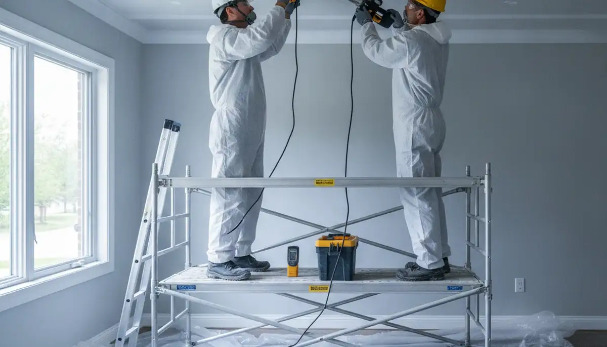 Ceiling water damage repair in Irvine, CA for stained, sagging home ceilings