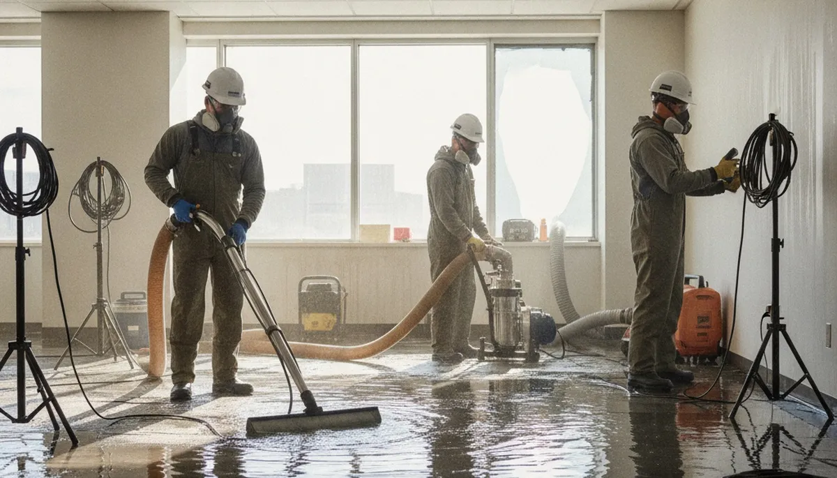 Commercial water damage restoration team serving Irvine, CA homeowners