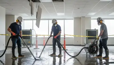 Irvine, CA water damage restoration team responding to a home emergency cleanup