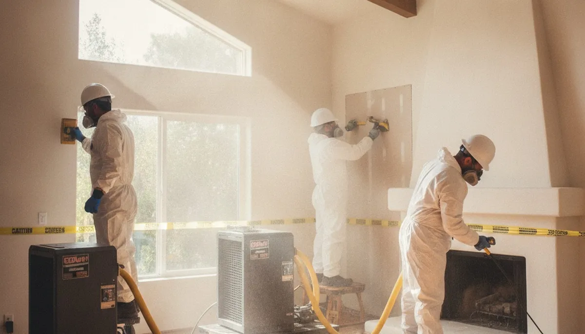 Water damage restoration team serving Irvine, CA, with professional cleanup and drying equipment