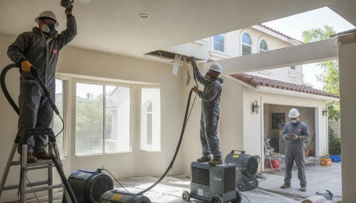 Water damage restoration team serving Irvine, CA, for emergency cleanup and repairs