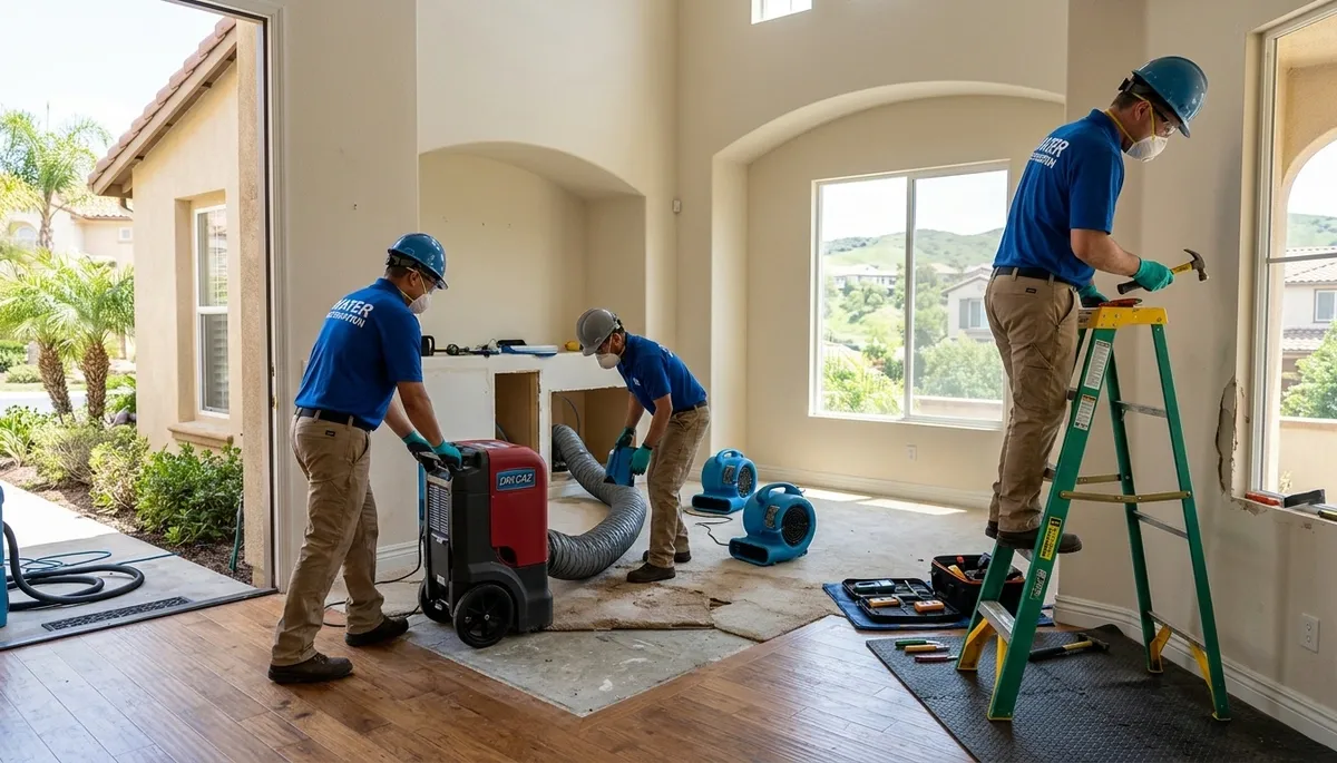 Water damage restoration team serving Irvine, CA with professional cleanup and repair services