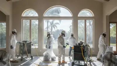 Water damage restoration team serving Irvine, CA for fast water extraction and drying