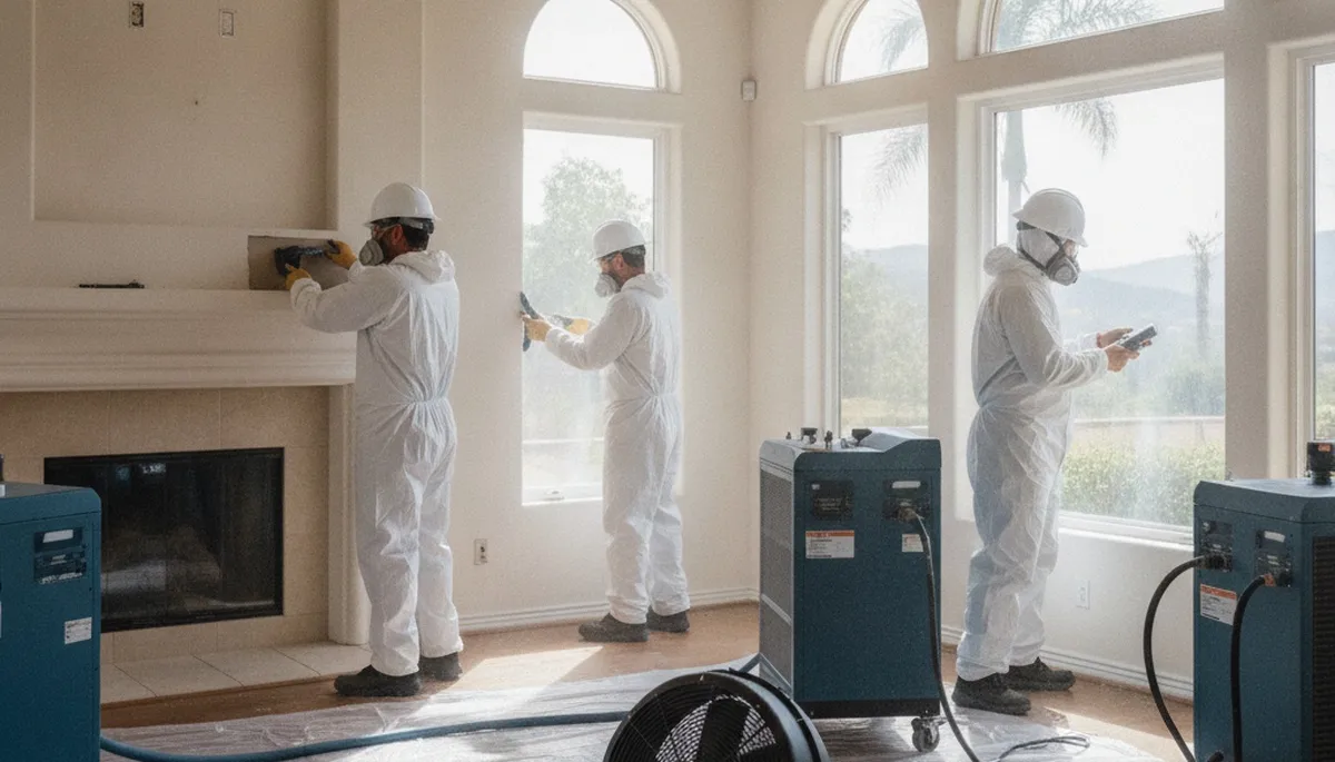 Water damage restoration team serving Irvine, CA with professional cleanup and drying services