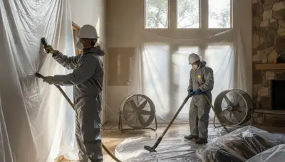 Water damage restoration team serving Irvine, CA with emergency cleanup equipment