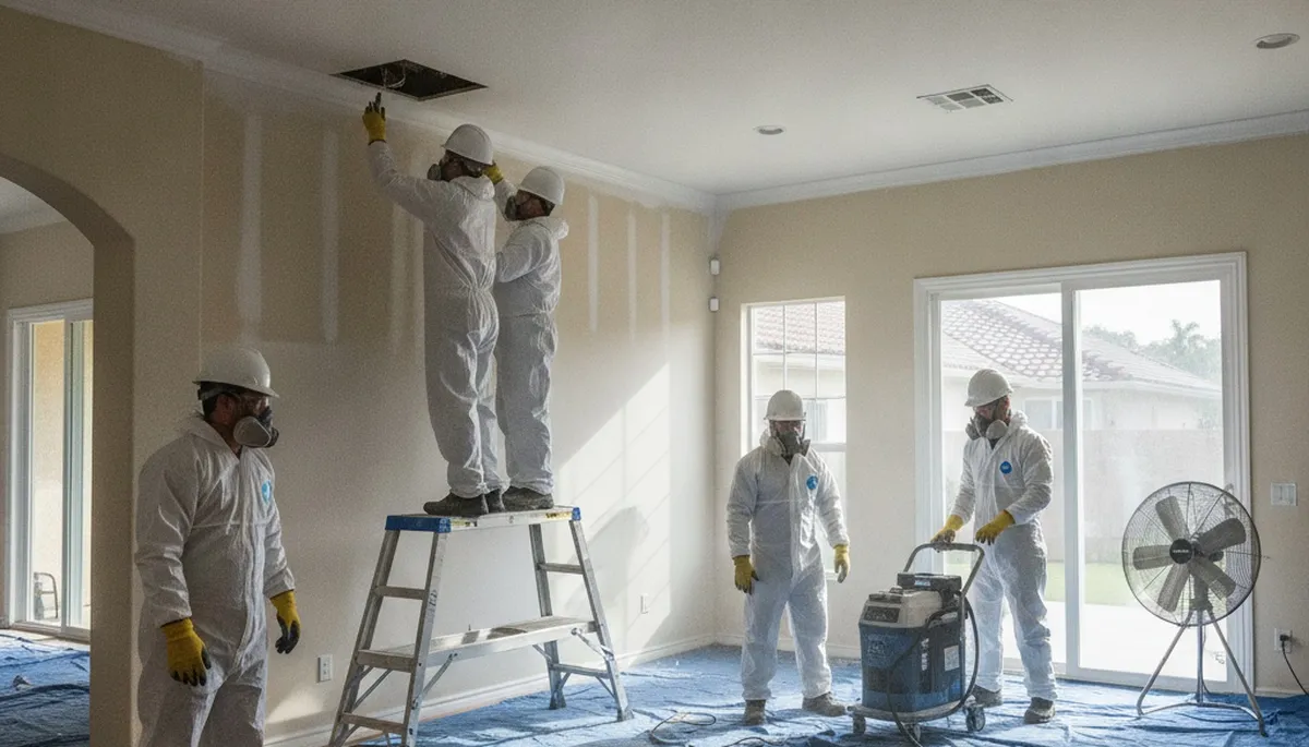 Water damage restoration team serving Irvine, CA, providing emergency cleanup and drying services