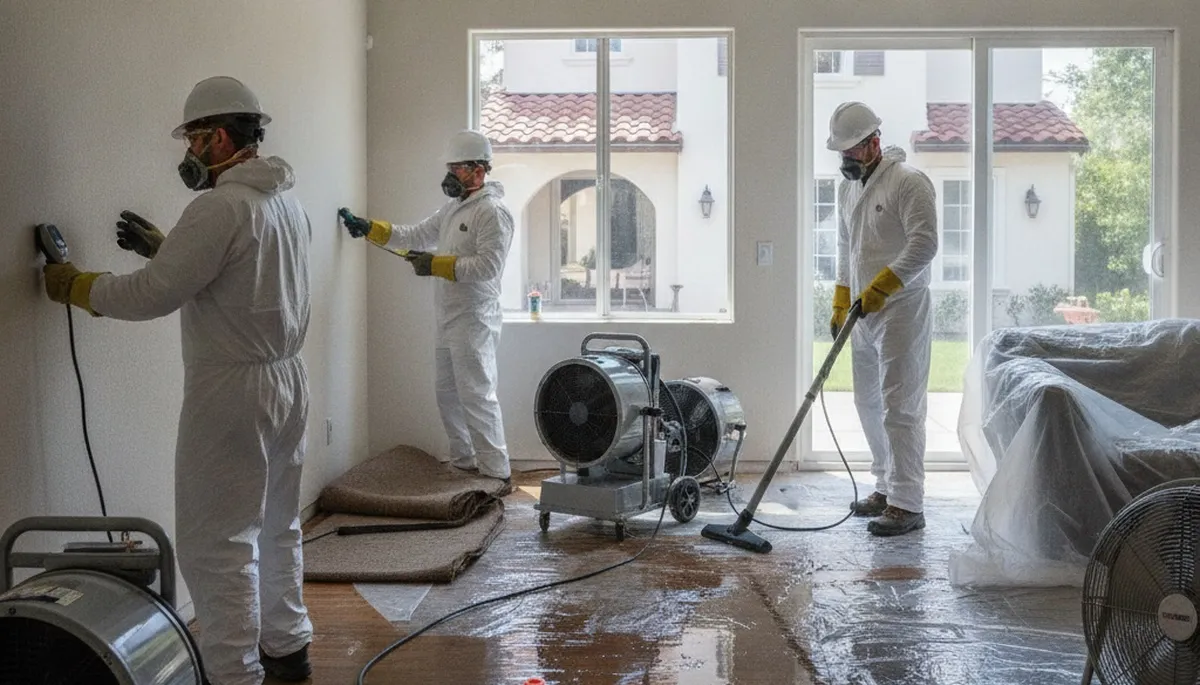 Water damage restoration team serving Irvine, CA for fast water cleanup and repairs